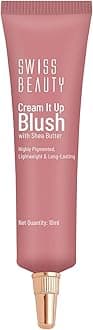 Swiss Beauty Cream It Up Blush | Highly pigmented | Super-blendable | Long-lasting | Enriched with Shea Butter | Multipurpose | Shade-05 Cheek-O-Pink, 10ml