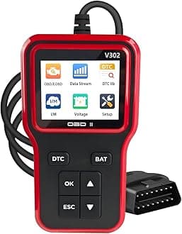 Car OBD2 Scanner Diagnostic Tool, Professional Auto OBD II Check Engine Fault Code Reader with Reset, Vehicles Live Data Scan Tester, Universal for SUV, Sedan, Truck