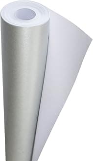 Card and Display Paper Roll - 10 M - Paper Perfect Ideal for Wrapping, Craft, Packing, Floor Covering, Parcel, Table Runner School Notice Boards (Silver)