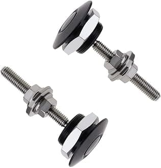 ANJOSHI 2Pack Quick Release Latch Lock Clip Push Button Bonnet Kit 1.25in/32mm Diameter Universal Aluminum Alloy Quick Latch Lock for Auto Car Bumper License Plate Hood or Various DIY(2Pack-Black)