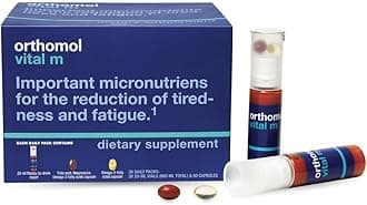 Orthomol Vital M – Daily Multivitamin for Men, Vitamins A, B, C, D3, E, K, Zinc, Iodine & Omega-3, Supports Energy, Vitality, Immune Health & Metabolism, 30-Day Supply, Liquid+ Capsules Supplement