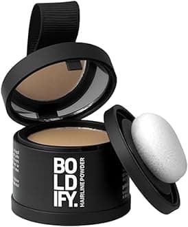 BOLDIFY Hairline Powder - Root Touch Up Hair Color for Gray Coverage - Bald Spot Concealing Hair Powder for Women & Men - 24-Hour Stain-Proof - Dark Blonde