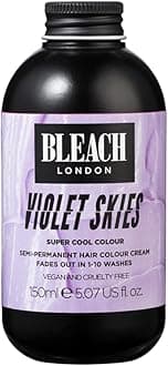 Violet Skies Colour - Semi-Permanent Hair Colour, Bright True Pink, Vegan, Cruelty Free, Vibrant Temporary Hair Colour Cream, 150 ml