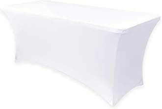 Obstal 5ft Stretch Spandex Table Cover for Standard Folding Tables - Universal Rectangular Fitted Tablecloth Protector for Wedding, Banquet and Party