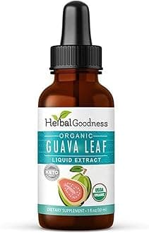 Guava Leaf Extract - Organic Guava Leaves - Hojas de Guayaba for Health & Wellness, Immune Support, Hair, Skin and Nails Supplement | Non-GMO |1oz Bottle - Herbal Goodness