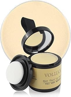 VOLLUCKRoot Touch up Powder, Instant Hairline Powder for Thinning Areas and Gray Hair Coverage, Natural and Non-greasy Root Cover up for Women and Men (Light Blonde, 0.35 Ounce)