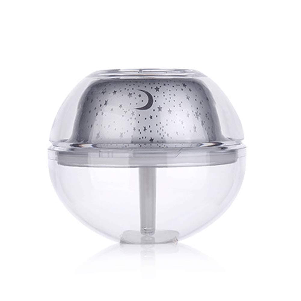 MOOUK Essential Oil Diffusers Projector Light 500ML Humidifier Room Star Night Light for Family Kids Bedroom Office Living Room Yoga Baby Room(Silver)