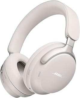 QuietComfort Ultra Bluetooth Headphones, Wireless Headphones with Spatial Audio, Over Ear Noise Cancelling with Mic, Up to 24 Hours of Playtime, White Smoke