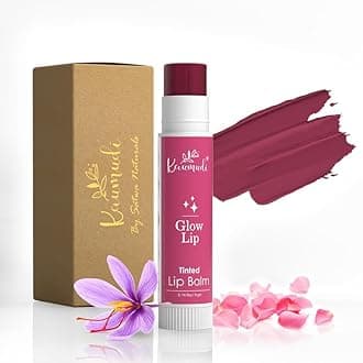 Kaumudi Handmade & 100% Natural 3 In 1 Lip Balm (Lip Tint, Cheek Tint, Eye Shadow) Made With Rose & Saffron Essential Oil, Best For Dry, Damaged & Chapped Lips, Hydrates & Moisturizes (Glow Lip)