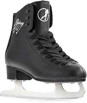 SFR Galaxy Figure Ice Skate with Pre-Sharpened Carbon Stainless Blade and Ergonomic Heel Design | Timeless and Elegant Women's and Men’s Ice Skating Nu-buck Sueded Feel Lining and Printed Side Details