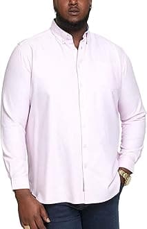 Richard Basic Oxford Men's Plus Size Long Sleeve Shirt in 5 Colours 2XL to 6XL