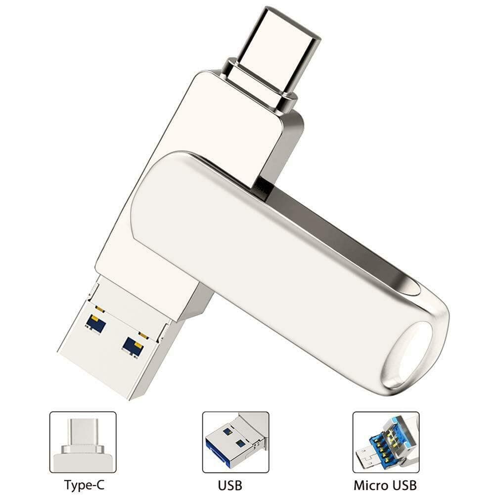 USB Flash Drive for Android, VAFCAM Type-C Micro USB Flash Drive for Android Smartphone PC Memory Stick (512GB)