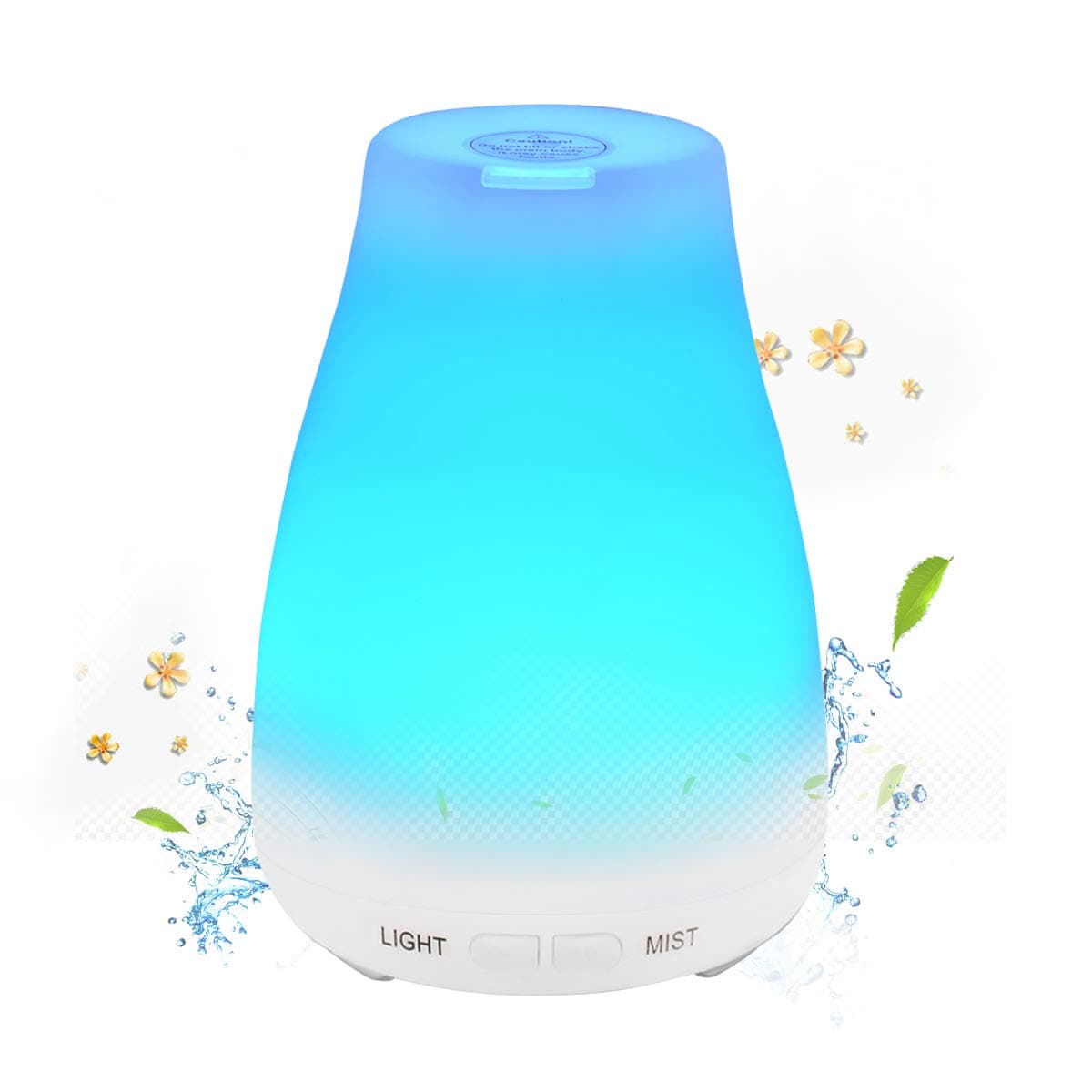 Essential Oil Diffuser Portable Ultrasonic Diffusers Cool Mist Humidifier with 7 Colors LED Lights Waterless Auto Shut-Off Changing for Home Office Baby