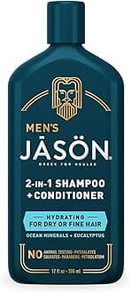 Jason - Men's Hydrating 2 in 1 Shampoo and Conditioner - Hair Products with Ocean Minerals and Eucalyptus - Hair Care, Hair Shampoo, Mens Shampoo, Shampoo and Conditioner Sets - 355ml