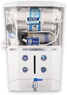 Supreme Plus RO Water Purifier | Advanced RO Tech for Sabse Shudh Paani | RO+UV+UF+TDS Control+UV LED Tank | Auto Flush | 8L Tank | 20 LPH | Ideal for Borewell/Tanker/Municipal Water