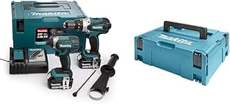 DLX2145TJ 18V Li-ion LXT 2 Piece Combo Kit comprising DHP458Z and DTD152Z complete with 2 x 5.0 Ah Li-ion Batteries and Charger supplied in a Makpac Case & 821550-0 Type 2 Makpac Connector Case