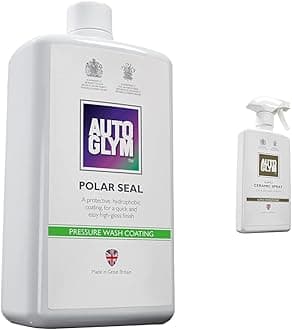 Autoglym Polar Seal, 1L - Thick Snow Foam Pressure Wash Coating For High-Gloss Finish On Your Car Exterior & Rapid Ceramic Spray Ultra Hydrophobic, 500ml