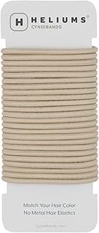 Cyndibands Hair Bands - Light Blonde - 4mm x 4.5cm Elastic Hair Bobbles - Non-Snag Fabric Hair Ties – Match Your Hair Color Ponytail Holders - 24-Pack