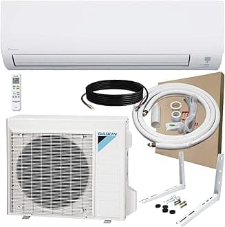 18,000 BTU Daikin AURORA 20.3 SEER LOW AMBIENT Ductless Mini-Split Air Conditioner Heat Pump System w/Maxwell 16' Installation Kit and Wall Mounting Bracket