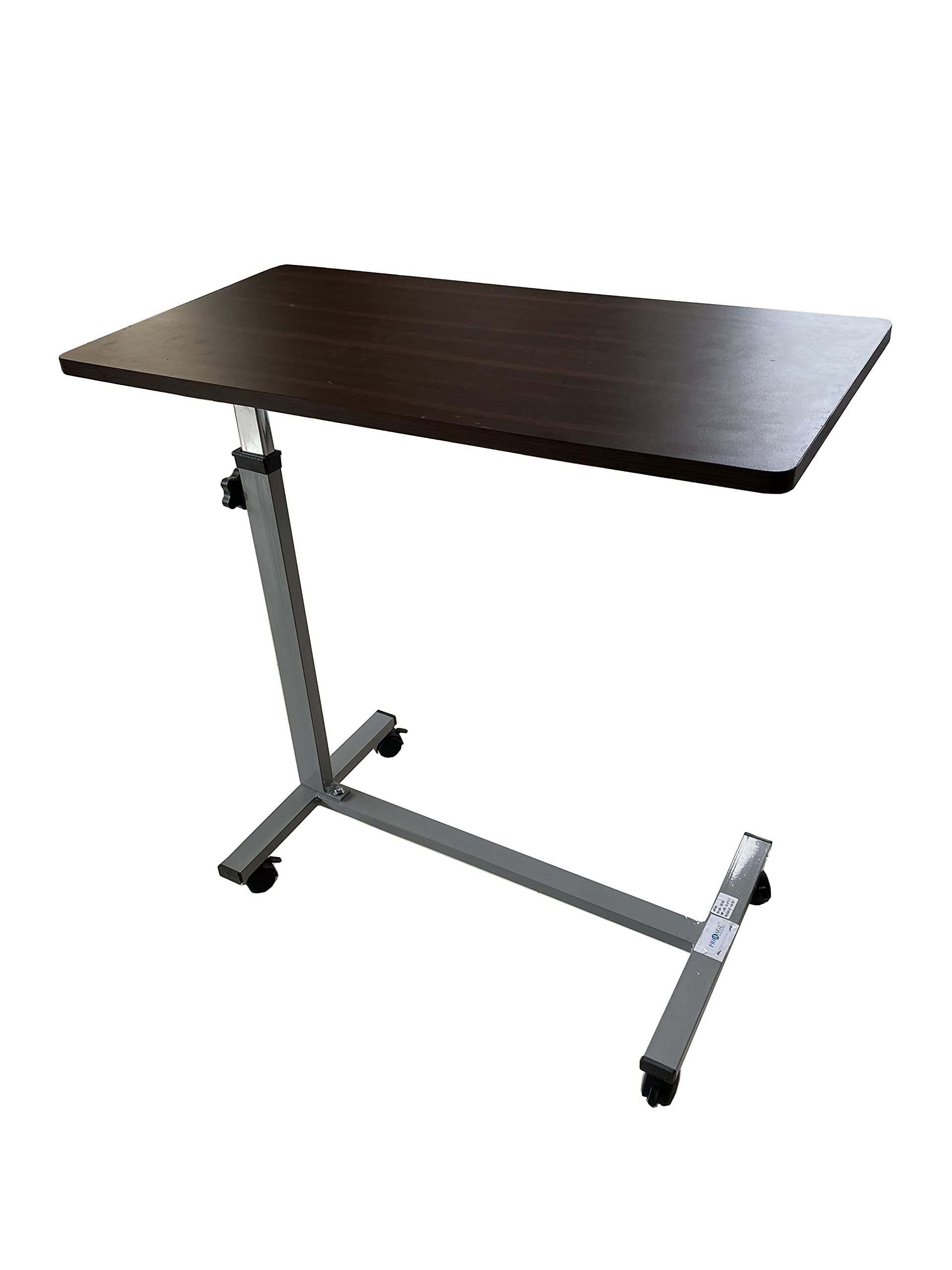 Primage Multipurpose Non-Tilt, Height Adjustable Over Bed Table Tray with Wheels, for Work from Home and Hospital use