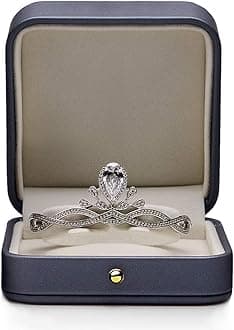 Oirlv Premium Leather Bracelet Bangle Box Steel-blue Jewelry Gift Case Velvet Interior Bracelet Storage Holder