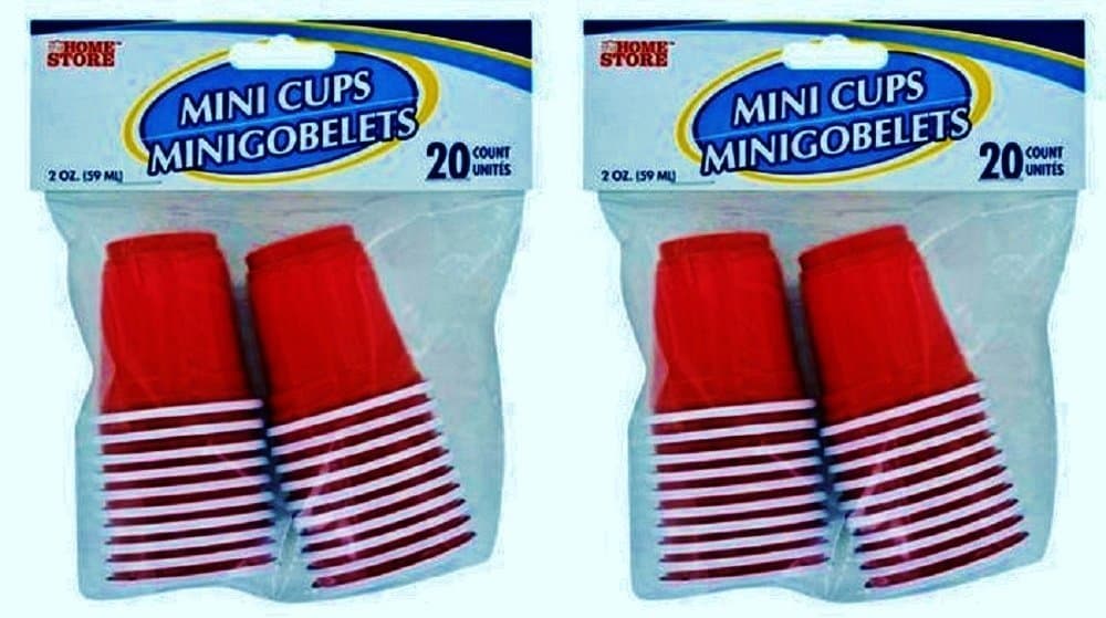 Mini Red Plastic Cups, 40-ct