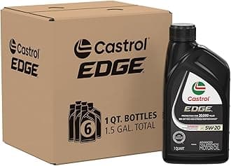 Castrol EDGE 5W-20 Advanced Full Synthetic Motor Oil, 1 Quart, Pack of 6