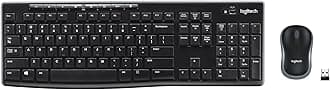 Logitech MK270 Wireless Keyboard and Mouse Combo - Keyboard and Mouse Included, Long Battery Life