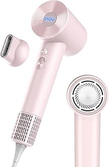 Travel Hair Dryer, Negative Ionic Hair Dryers, High-Speed Blow Dryer with 110, 000 RPM Brushless Motor, Ultra-Light & Small, Smart Temp Control, Quiet Hairdryer for Women