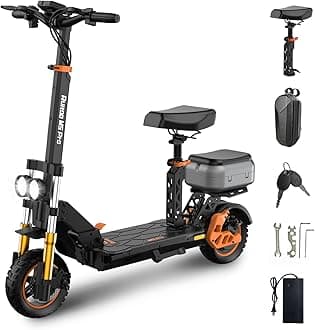 Fast Electric Scooter Adults, 1600W/5000W Dual Motor, 45/50 Miles Long Range,35/45 MPH Top Speed, 10/11" Off-Road Tires E Scooter, Foldable EScooter for Adults and Teens with Dual Suspension