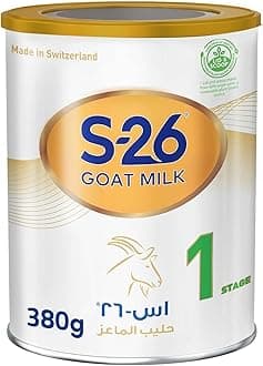 Nestlé S26Goat Milk 1, Stage 1, FROM 0-6 MONTHS INFANT FORMULA BASED ON GOAT'S MILK, 380g, White