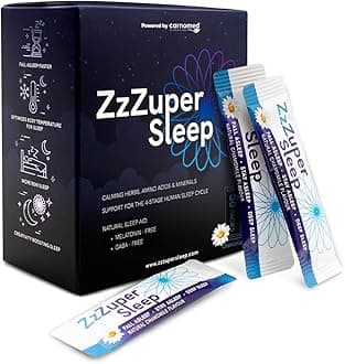 Carnomed Natural Sleep Supplement, Melatonin & GABA Free | 14 Active Ingredients for Deep Sleep and More REM Sleep | Drug-Free Sleep Aid for Faster Recovery and Clearer Mornings