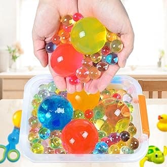 30000pcs Water Beads Rainbow Mix Crystal Soil Non-Toxic Bottled Package for Inside Decoration Air Fresh Children Toy