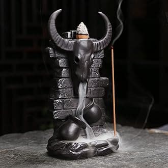 Cone Incense Holder Waterfall - Cool Smoke Back Flowing Backflow Incense Burner Ceramic Fountain, Unique Incense Sticks Holder Stand for Sticks Ash Catcher/Yoga/Meditation/Zen