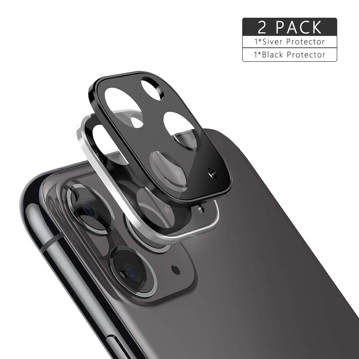 [2-Pack] Screen Protector Camera Lens for iPhone 11 Pro 5.8''/iPhone 11 Pro Max 6.5", Clear Tempered Glass Ultra Thin High Definition Transparent Anti-Scratch Fingerprint Camera Lens Protector