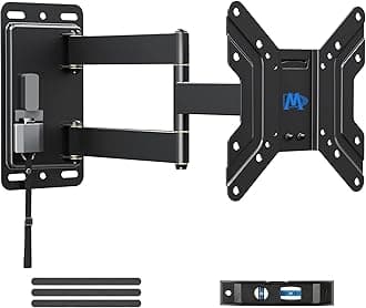 UL Listed Lockable RV TV Mount for Most 17-43 inch TV, RV Mount for Camper Trailer Motor Home Boat Truck, Full Motion Unique One Step Lock RV TV Wall Mount, VESA 200mm, 44 lbs, MD2210
