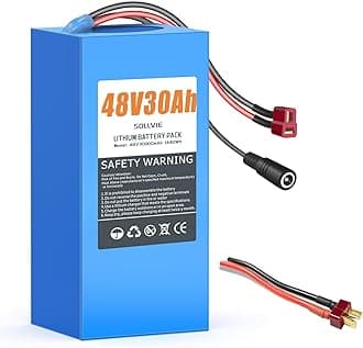 48V Lithium-Ion Battery Rechargeable with BMS, 10AH,15AH,20AH,Compatible with Various Power Devices (100-1200W) & Solar Storage (48V30AH)