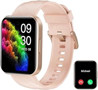 Smart Watch for Women Men Answer/Make Calls 1.85" HD Screen Fitness Watch with Heart Rate Monitor Pedometer Oximeter Sleep Tracker Step Counter Waterproof 100+ Sport Modes for Android iOS