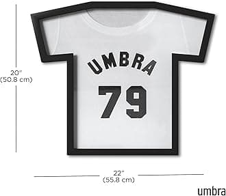 Umbra T-Frame, Unique T-Shirt Display Case to Showcase Youth Sized T-Shirts (Small to Large), Black