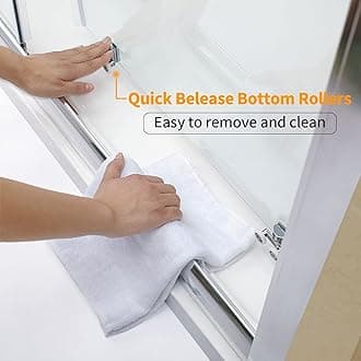 ELEGANT 1000 x 800mm Sliding Shower Enclosure with Tray + 90mm Waste for Wetroom Cubicle in 6mm Safety Glass Screen Shower Door