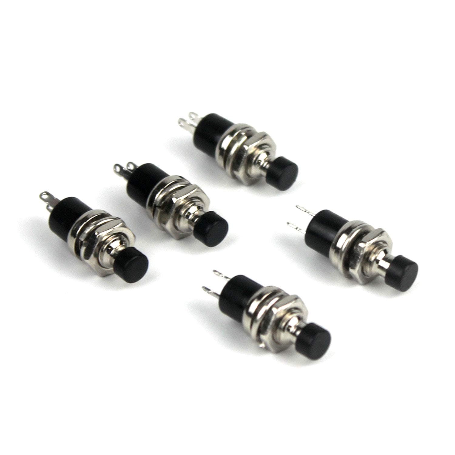 Ytian5 Pcs On-Off Mini Momentary Push Button Switch Lockless AC 220V/2A