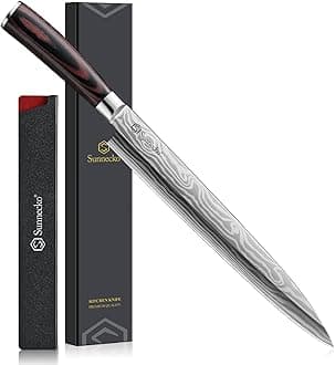 10.5 inch Sashimi Knife,High Carbon Stainless Steel Japanese Sushi Knives,Yanagiba Knife with Knife Sheath and Gift Box