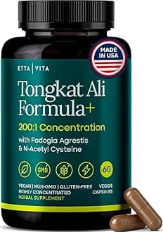 Potent Longjack - Tongkat Ali & Fadogia Agrestis Supplement for Men & Womens Energy, T Support, Lean Muscle Growth & Recovery, Hormonal Balance, Pre-Workout with Vegan NAC Liver Detox & Cleanse