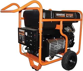 Generac 5735 GP17500E 17500-Watt Gas-Powered Portable Generator - Electric Start for Convenience - Durable Design and Reliable Power for Emergencies and Recreation - 49 State Compliant