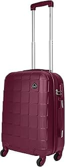 Hardside Carryon Luggage 20 Inches Small Suitcase on Wheels for Unisex A207 | Ultra Lightweight cabin size luggage Carry on with Spinner Wheels 4 (Carry-On 20-Inch, Burgundy)