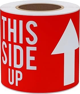 3" x 5" This Side Up Sticker & Handing Label - 100 Stickers Per Roll