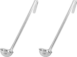 Winco Prime One Piece Stainless Steel Ladle, NSF Listed, 1 Ounce (Pack of 2)