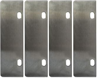 LRui Stainless Steel Grill Scraper 6" Replacement Blade Pack of 4 Heavy Duty Outdoor BBQ Grill Cleaning Tools & Accessories