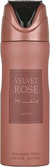 Velvet Rose – Spicy, Floral, Musky, Woody – Perfumed Deodorant Spray for Women, 6.67 Ounce / 200 ml