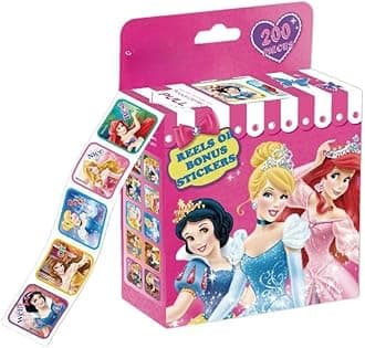 200pcs Kids Toddlers Princess Elsa Mickey Mouse Dinosaur Stickers Party Bag Fillers Boys Girls Teachers as Reward Craft Scrapbooking in Box Gift Set (Princess)